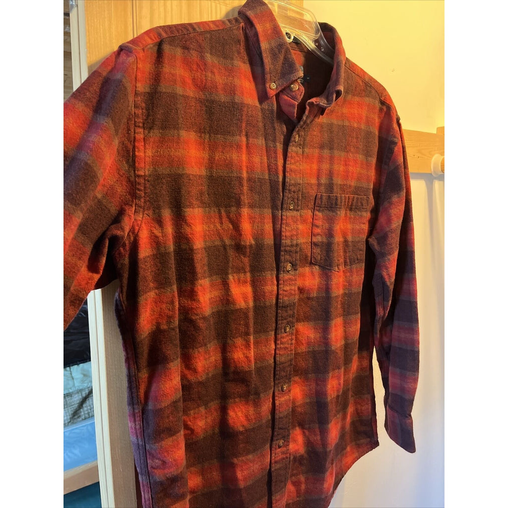 Pendleton mason men’s M red plaid long sleeve button down cotton flannel shirt