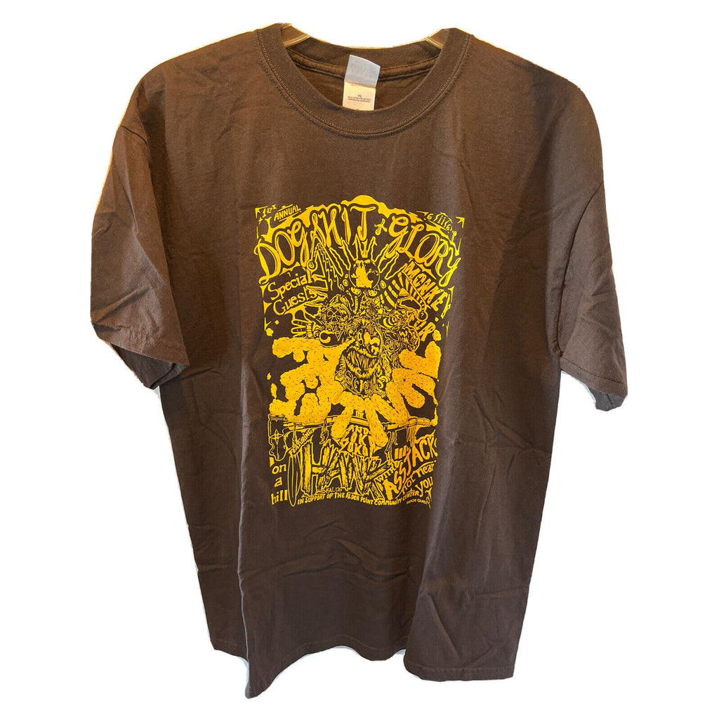 Dogsh*t & Glory Festival Unisex L Brown HANK III Monkey Fur 2006 Concert T-Shirt