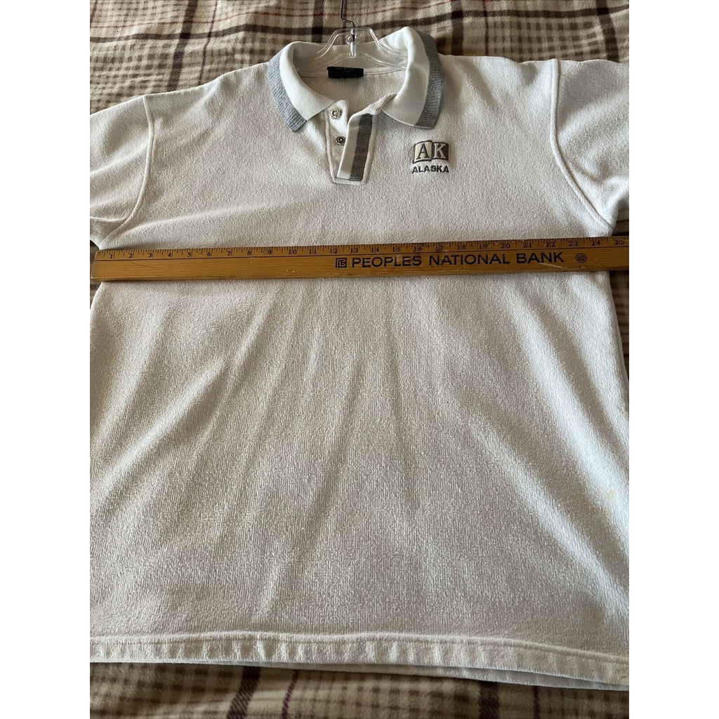Renegade Club Vintage Men’s XL White Long Sleeve 1/4 Button Cotton Blend Sweater