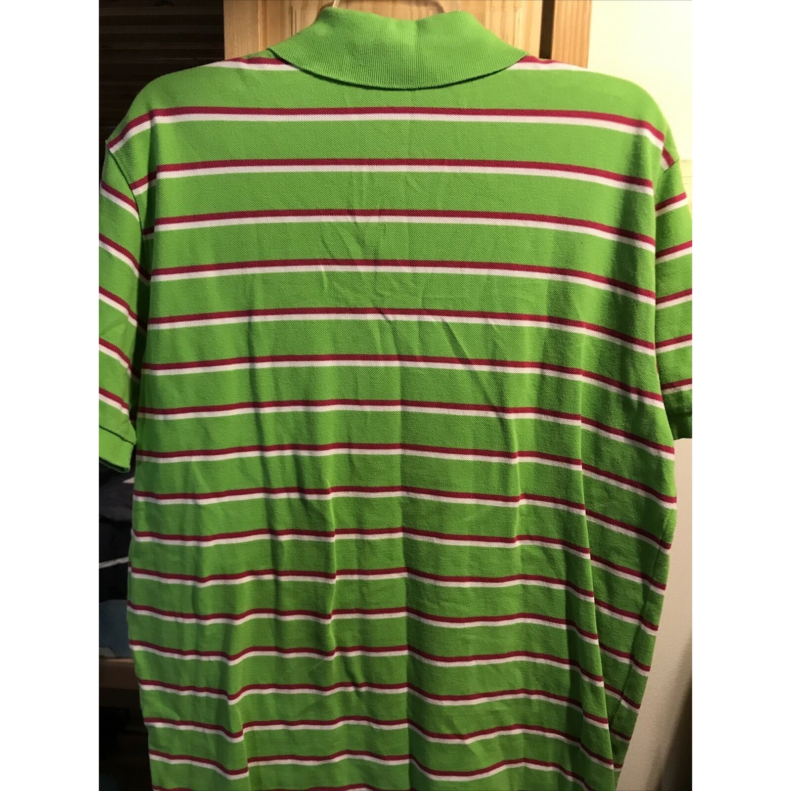 Ralph Lauren Polo Men L Green Short Sleeve 1/4 Button Pullover Cotton Polo Shirt