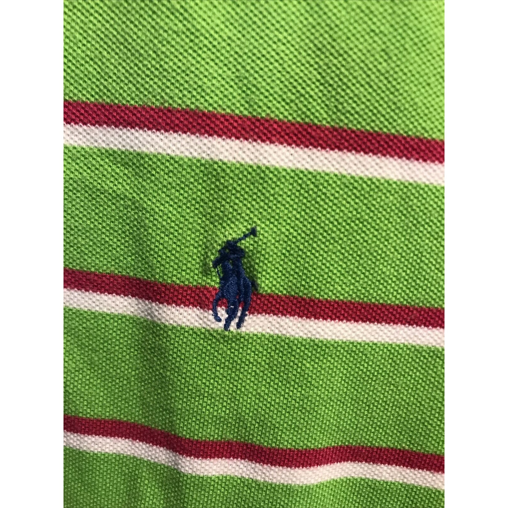 Ralph Lauren Polo Men L Green Short Sleeve 1/4 Button Pullover Cotton Polo Shirt