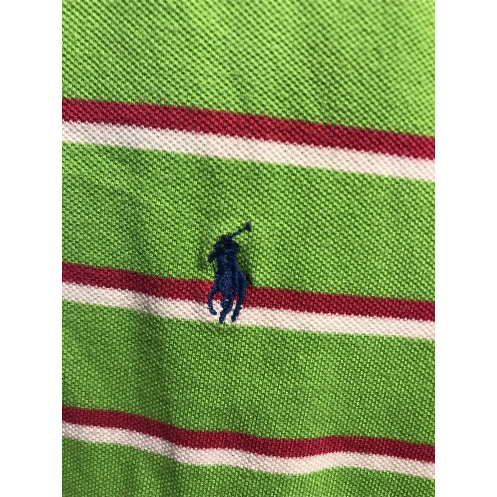 Ralph Lauren Polo Men L Green Short Sleeve 1/4 Button Pullover Cotton Polo Shirt