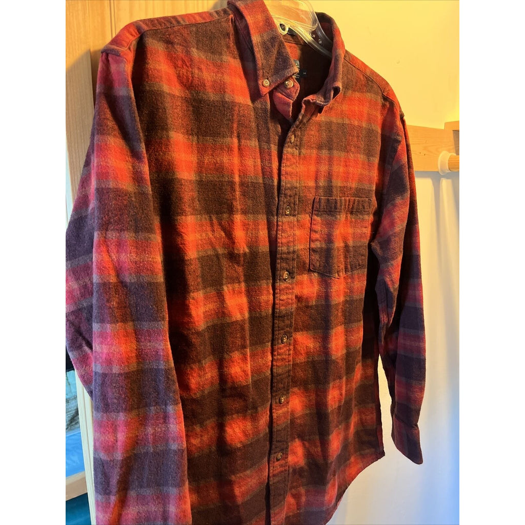 Pendleton mason men’s M red plaid long sleeve button down cotton flannel shirt