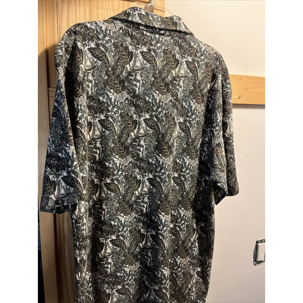 Arizona Jean Co. Men’s M Floral Short Sleeve 1/4 Button Cotton Hawaiian Shirt