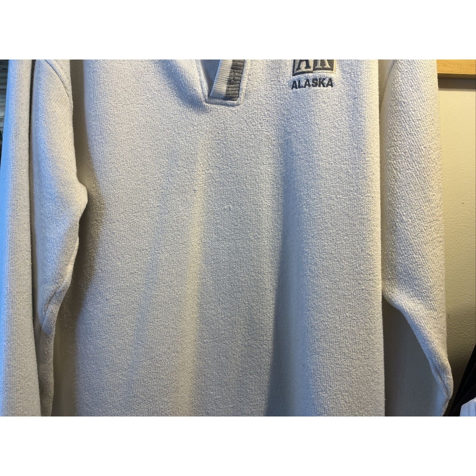 Renegade Club Vintage Men’s XL White Long Sleeve 1/4 Button Cotton Blend Sweater