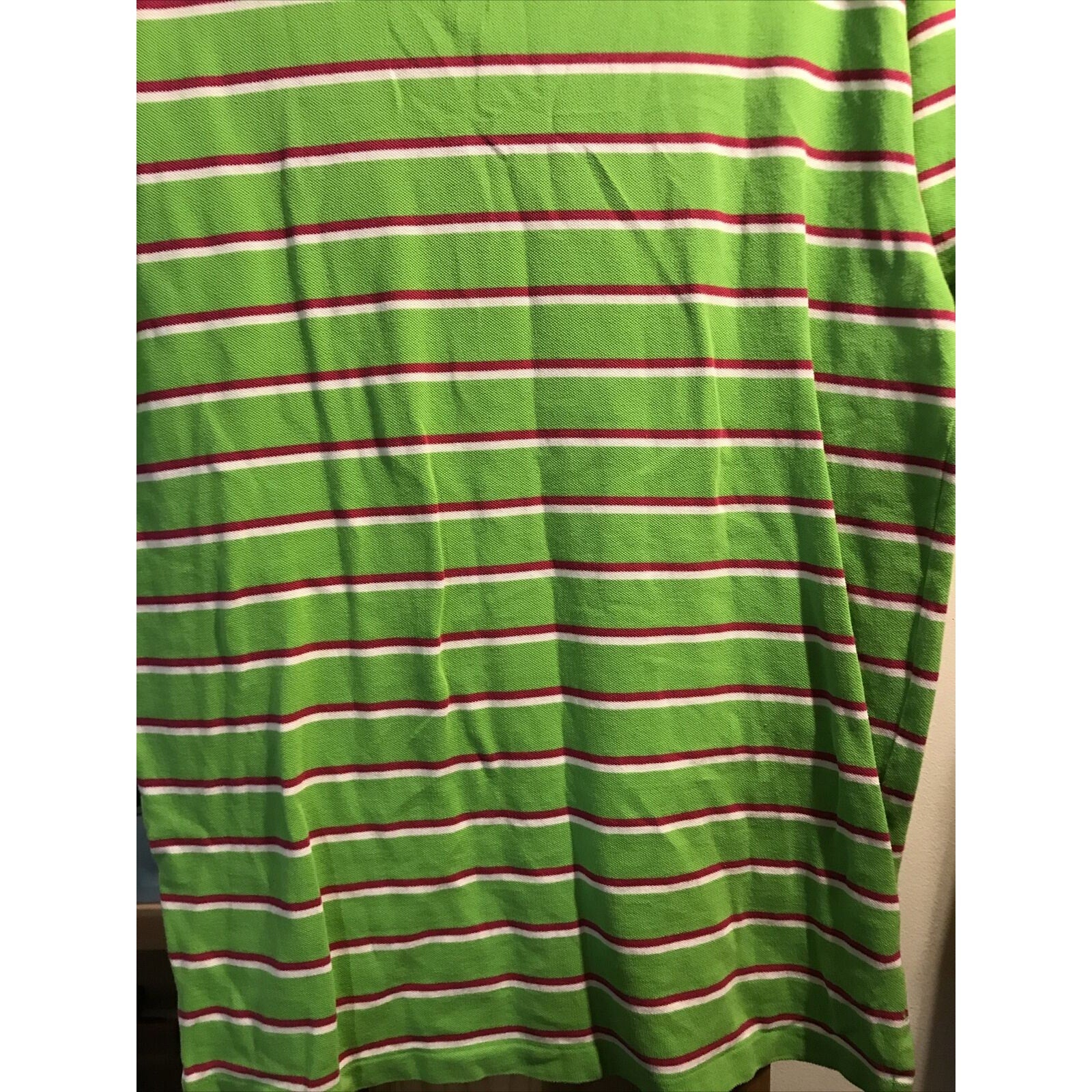 Ralph Lauren Polo Men L Green Short Sleeve 1/4 Button Pullover Cotton Polo Shirt