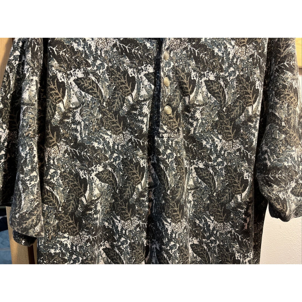 Arizona Jean Co. Men’s M Floral Short Sleeve 1/4 Button Cotton Hawaiian Shirt
