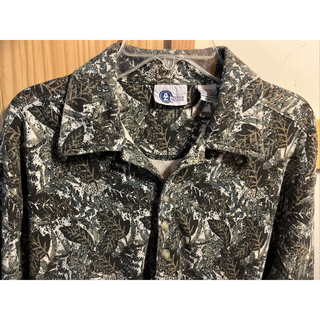 Arizona Jean Co. Men’s M Floral Short Sleeve 1/4 Button Cotton Hawaiian Shirt