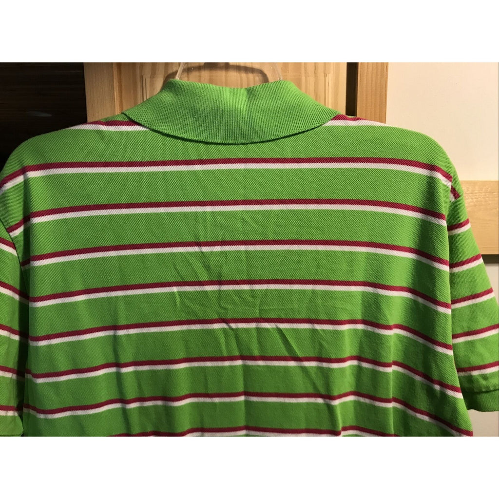 Ralph Lauren Polo Men L Green Short Sleeve 1/4 Button Pullover Cotton Polo Shirt